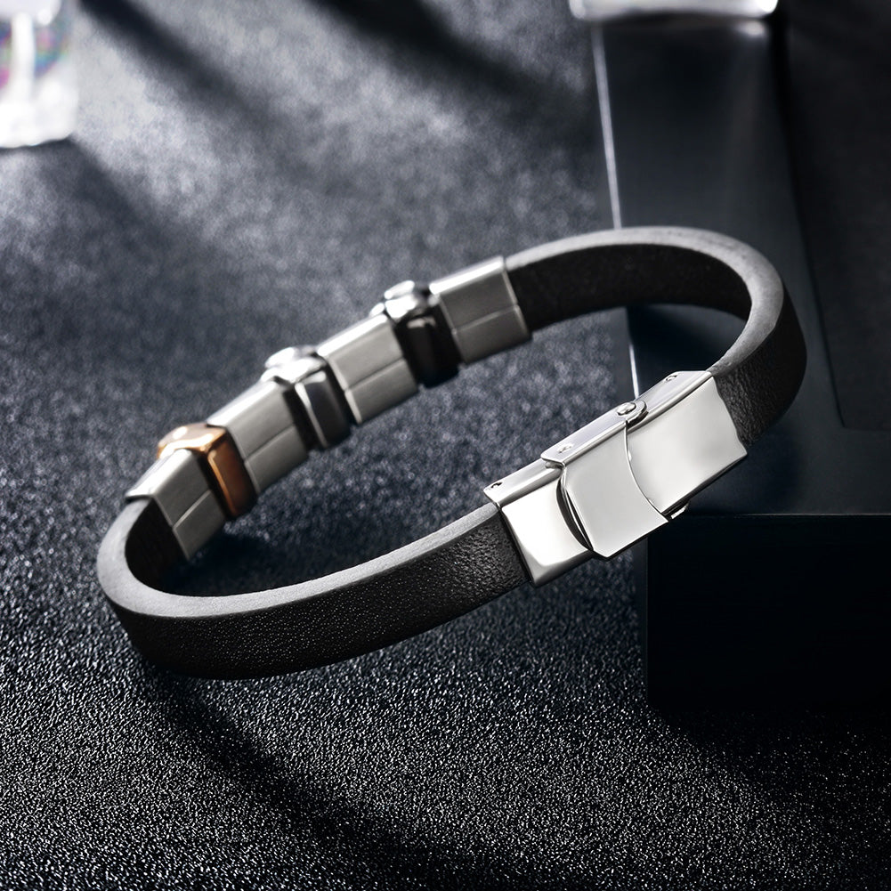 Black belt skeleton bracelet-NSB1572ST