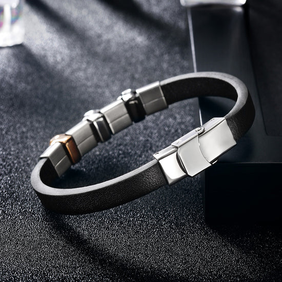 Black belt skeleton bracelet-NSB1572ST