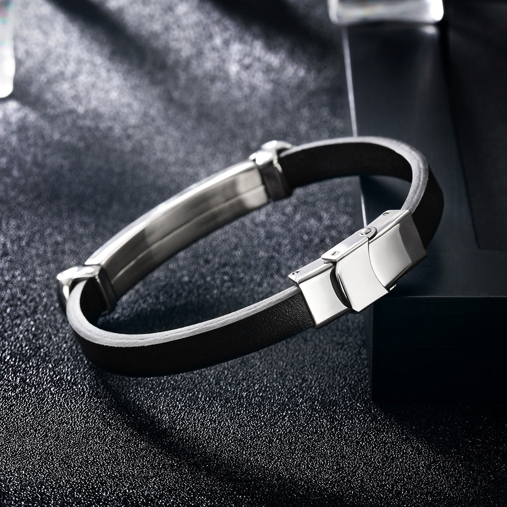 Silver Skull Bracelet-NSB1573ST