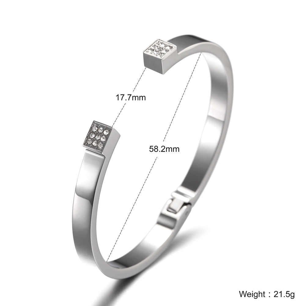 C-shaped Creative Smooth Bracelet-NSB1582ST