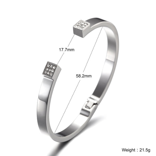 C-shaped Creative Smooth Bracelet-NSB1582ST