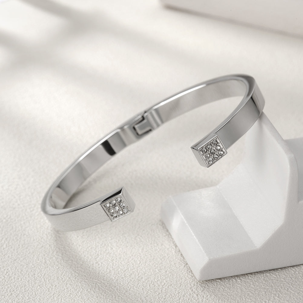 C-shaped Creative Smooth Bracelet-NSB1582ST