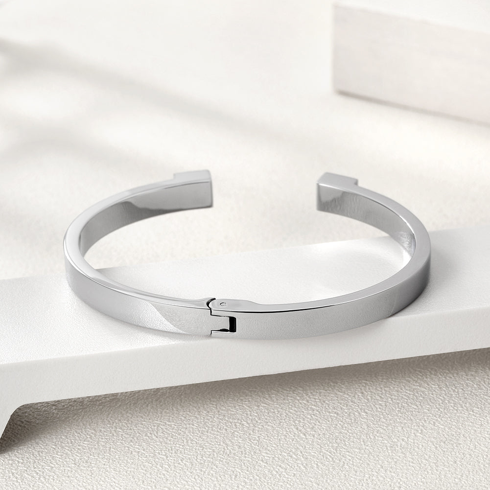 C-shaped Creative Smooth Bracelet-NSB1582ST
