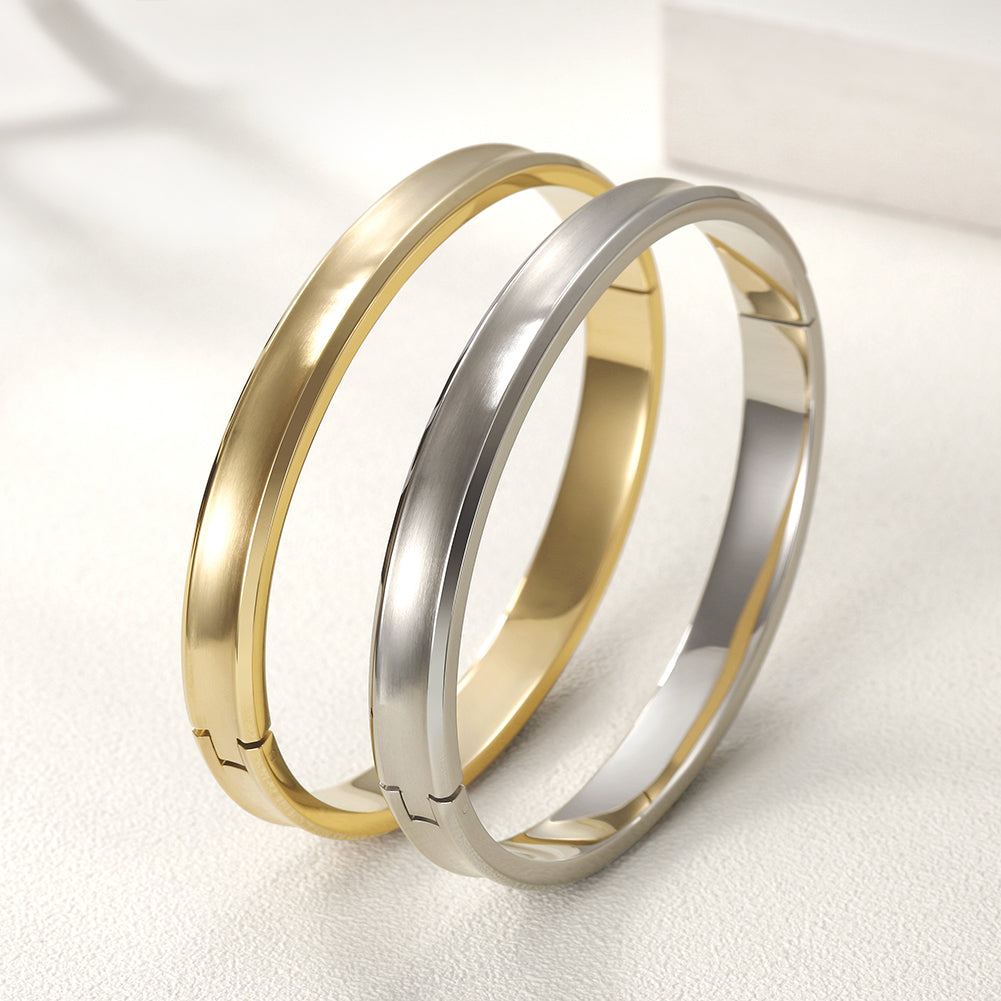 Simple glossy bracelet-NSB1584STL
