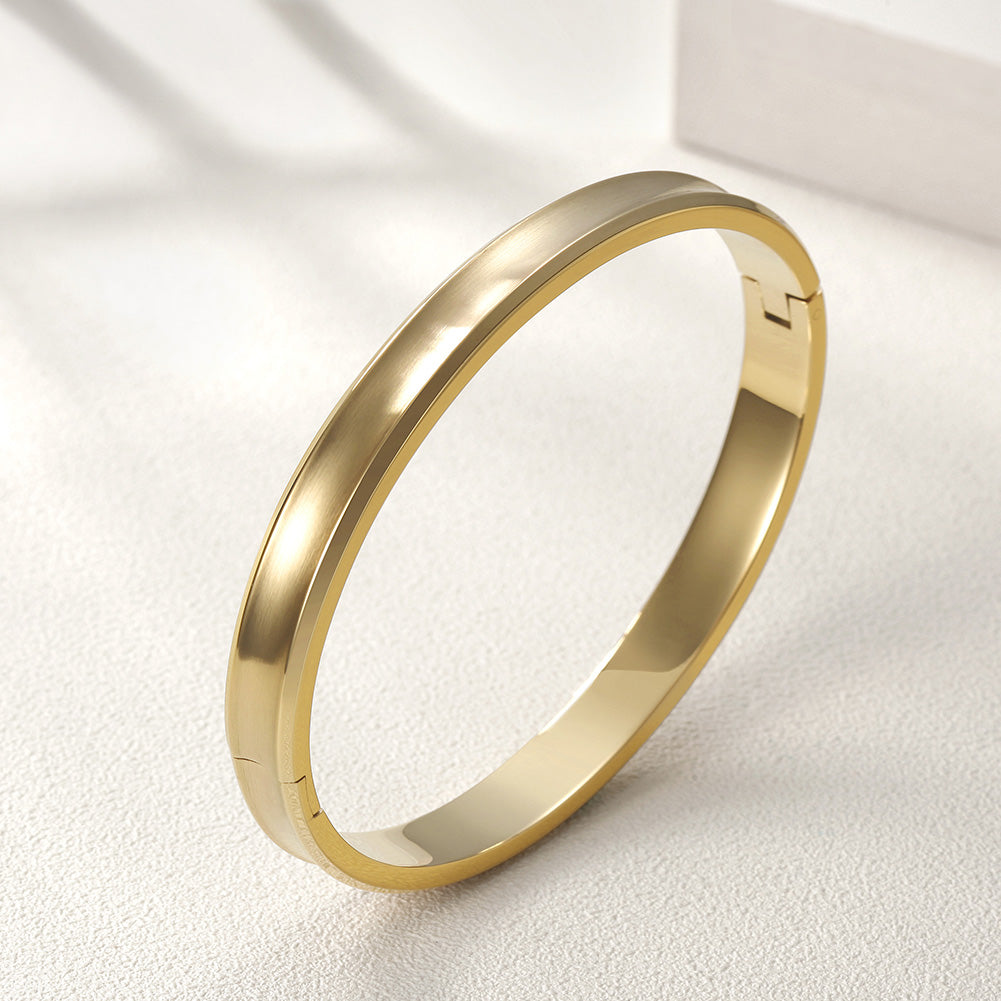 Simple glossy bracelet-NSB1584STL