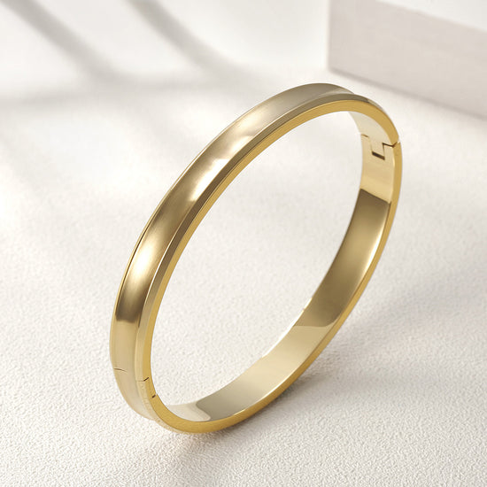 Simple glossy bracelet-NSB1584STL