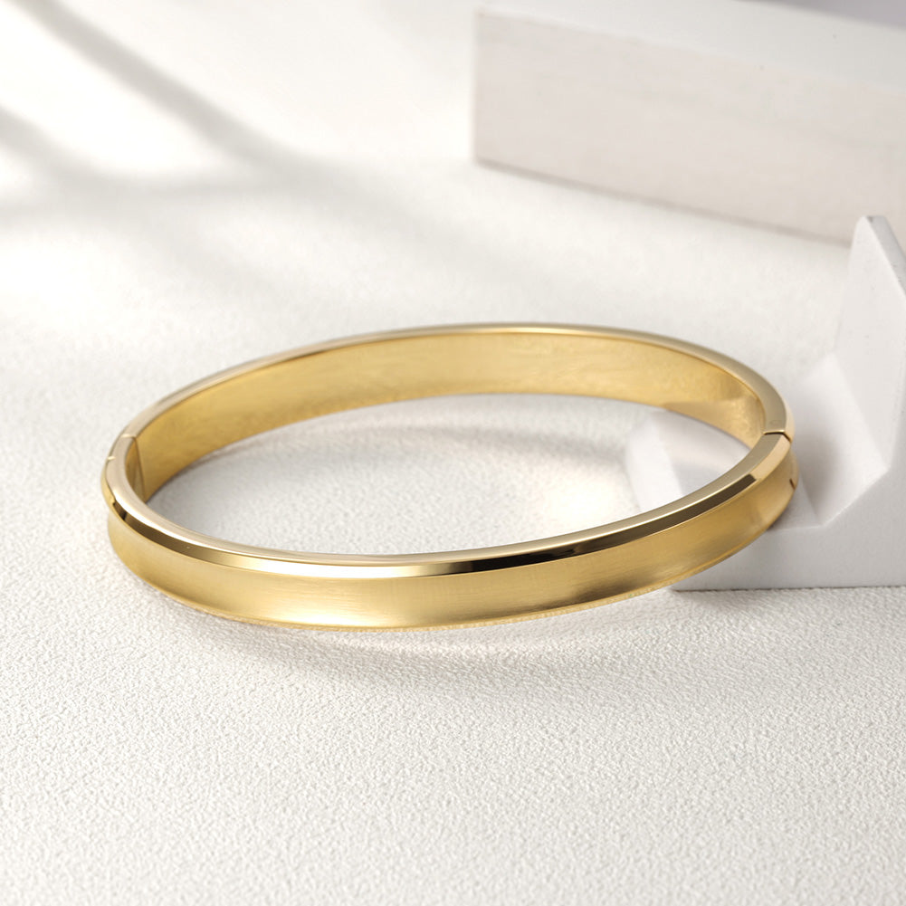 Simple glossy bracelet-NSB1584STL