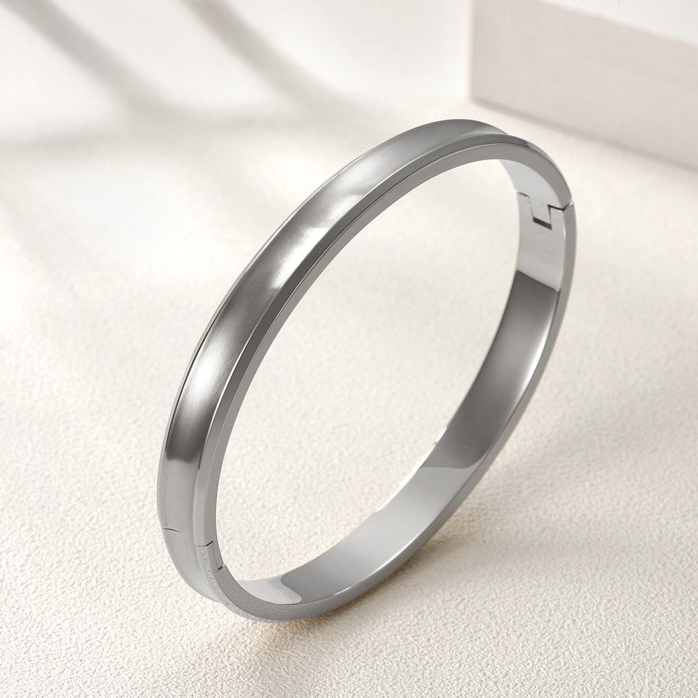 Simple glossy bracelet-NSB1584STL