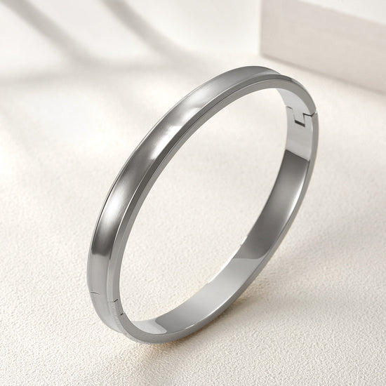 Simple glossy bracelet-NSB1584STL
