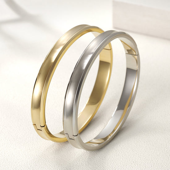 Simple glossy bracelet-NSB1584STL