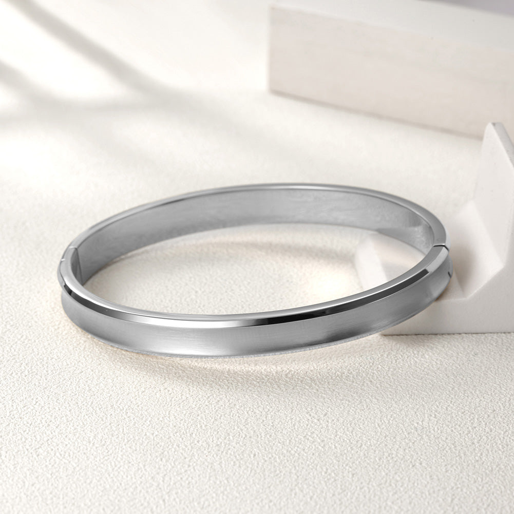 Simple glossy bracelet-NSB1584STL