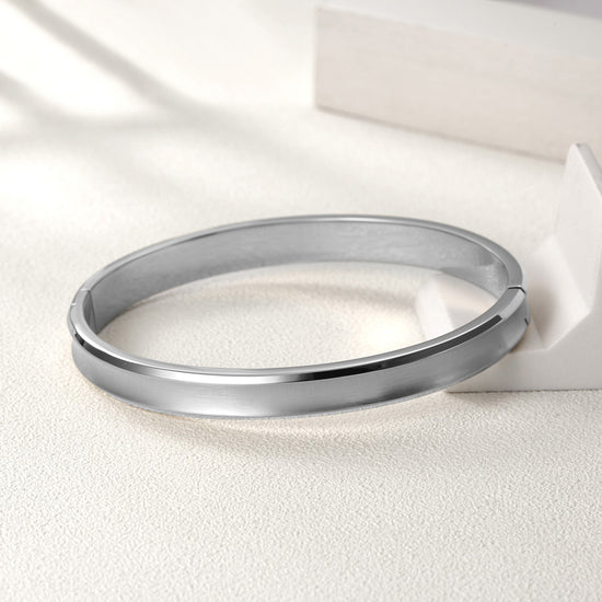Simple glossy bracelet-NSB1584STL