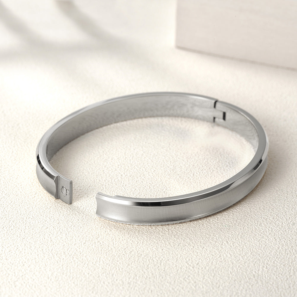 Simple glossy bracelet-NSB1584STL