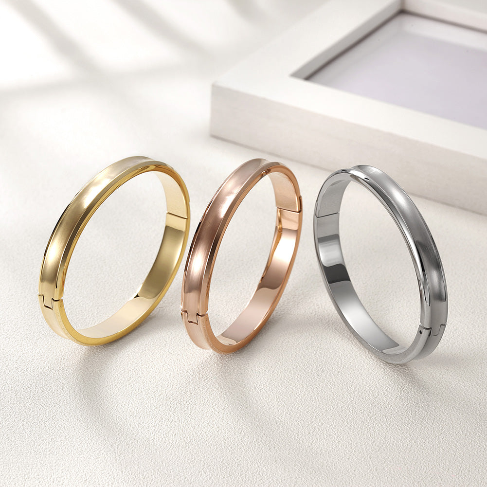 Simple glossy bracelet-NSB1584STM