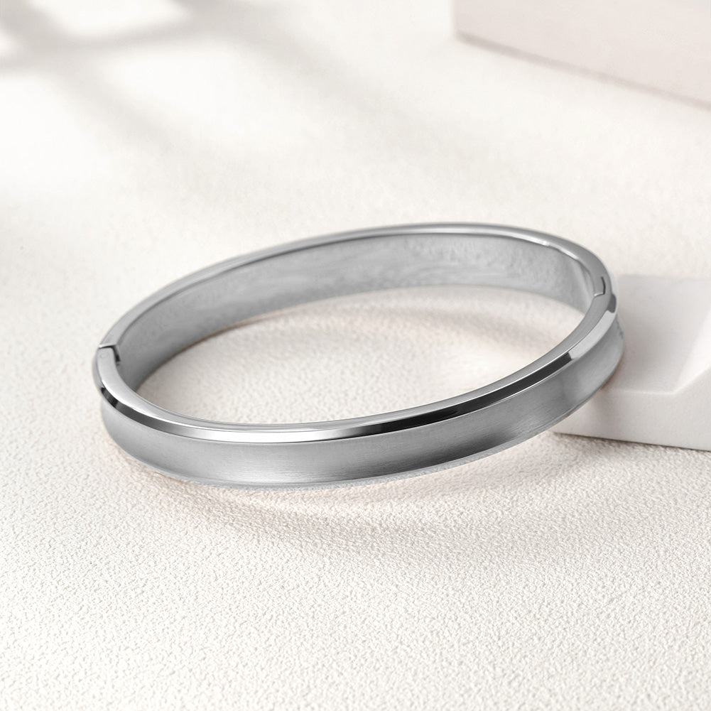 Simple glossy bracelet-NSB1584STM