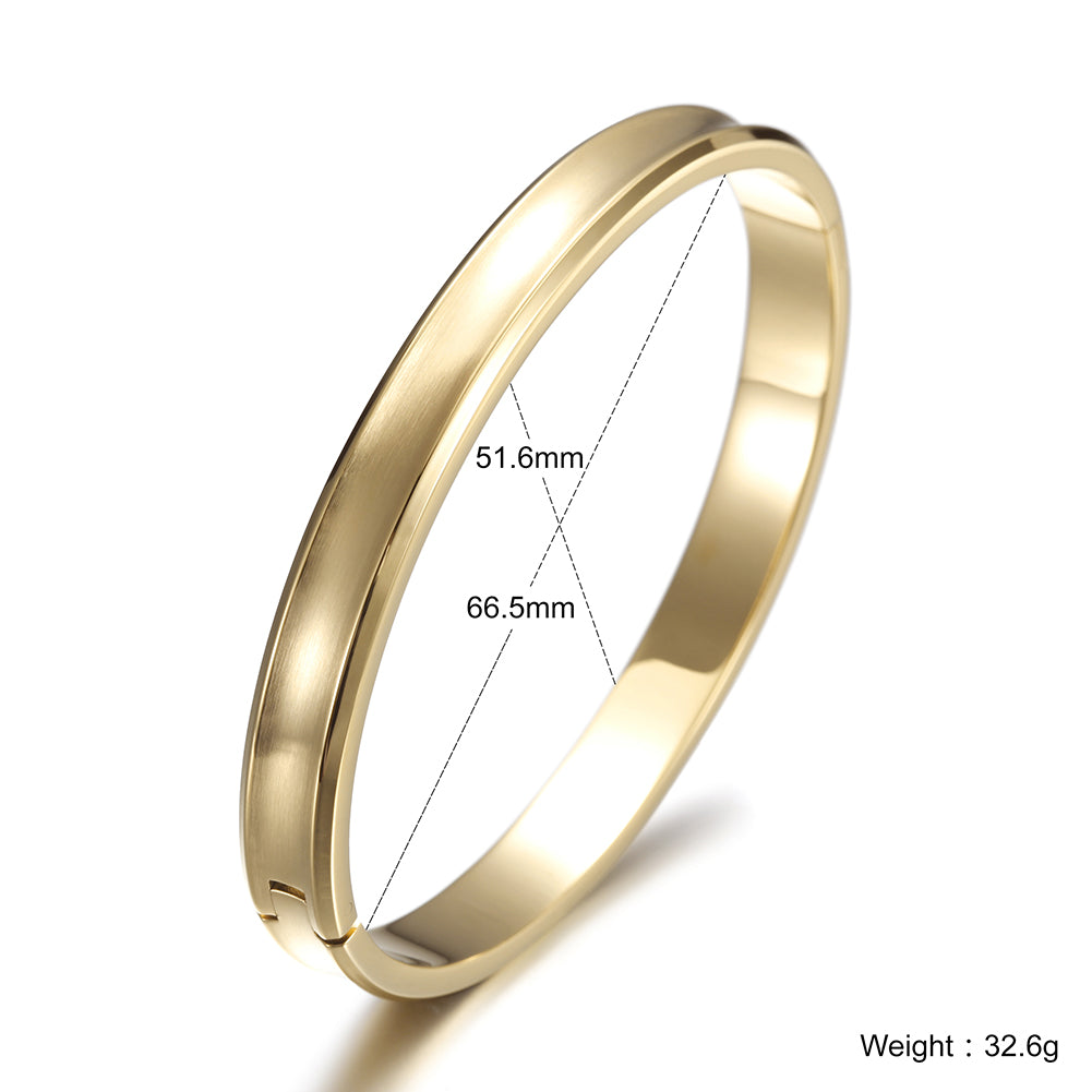 Simple glossy bracelet-NSB1584STL