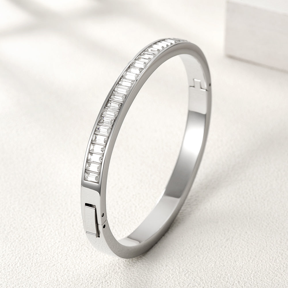 Silver Creative Zircon Bracelet-NSB1585ST