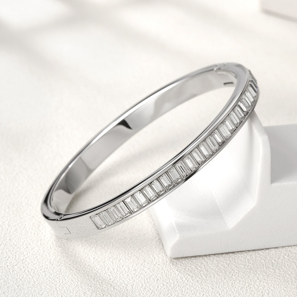 Silver Creative Zircon Bracelet-NSB1585ST