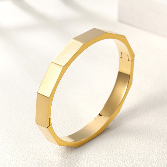 Polygonal Creative Smooth Bracelet-NSB1587ST