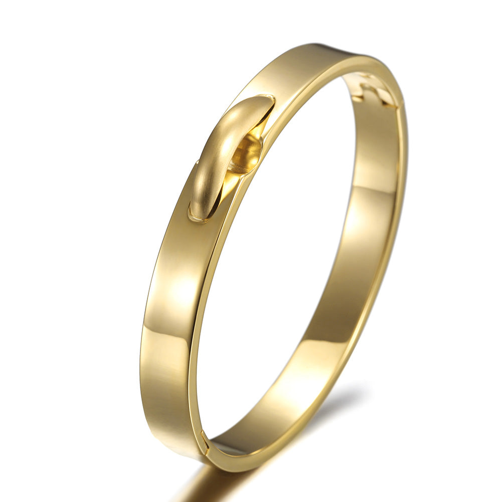 Stainless Steel Creative Smooth Bracelet-NSB1589ST