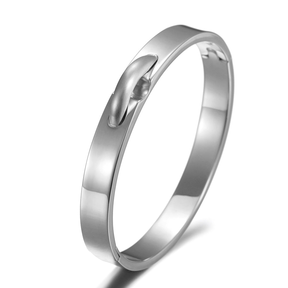 Stainless Steel Creative Smooth Bracelet-NSB1589ST