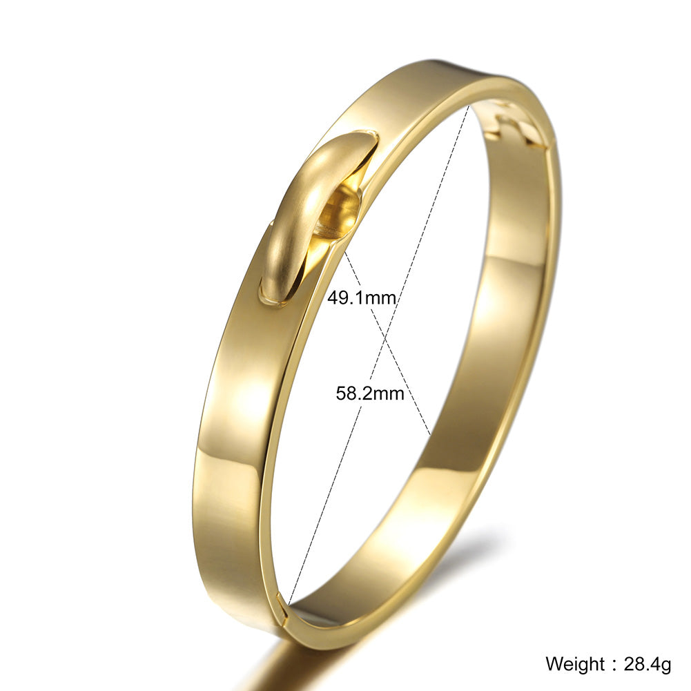 Stainless Steel Creative Smooth Bracelet-NSB1589ST
