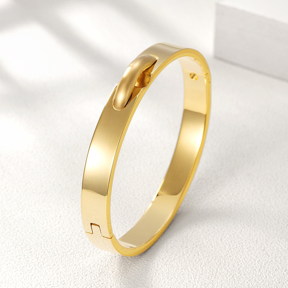 Stainless Steel Creative Smooth Bracelet-NSB1589ST