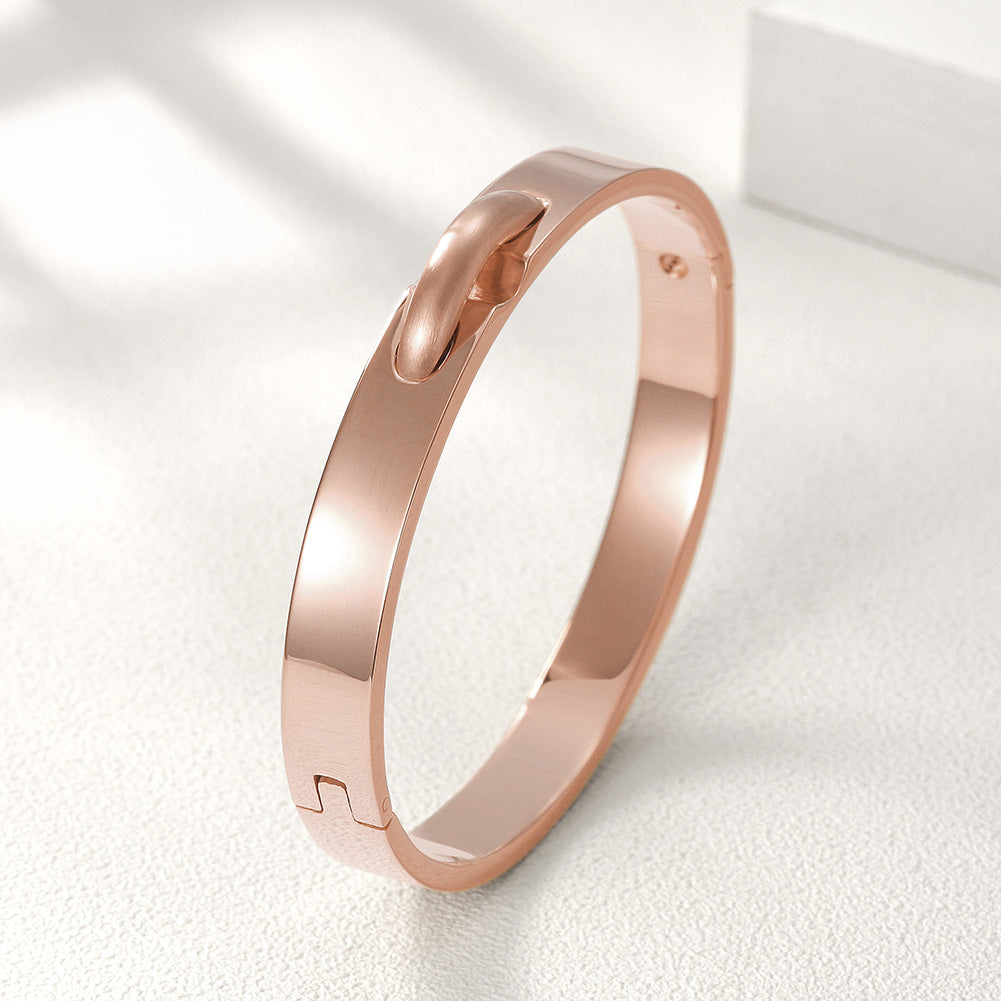 Stainless Steel Creative Smooth Bracelet-NSB1589ST