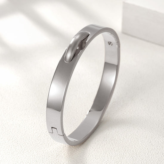 Stainless Steel Creative Smooth Bracelet-NSB1589ST