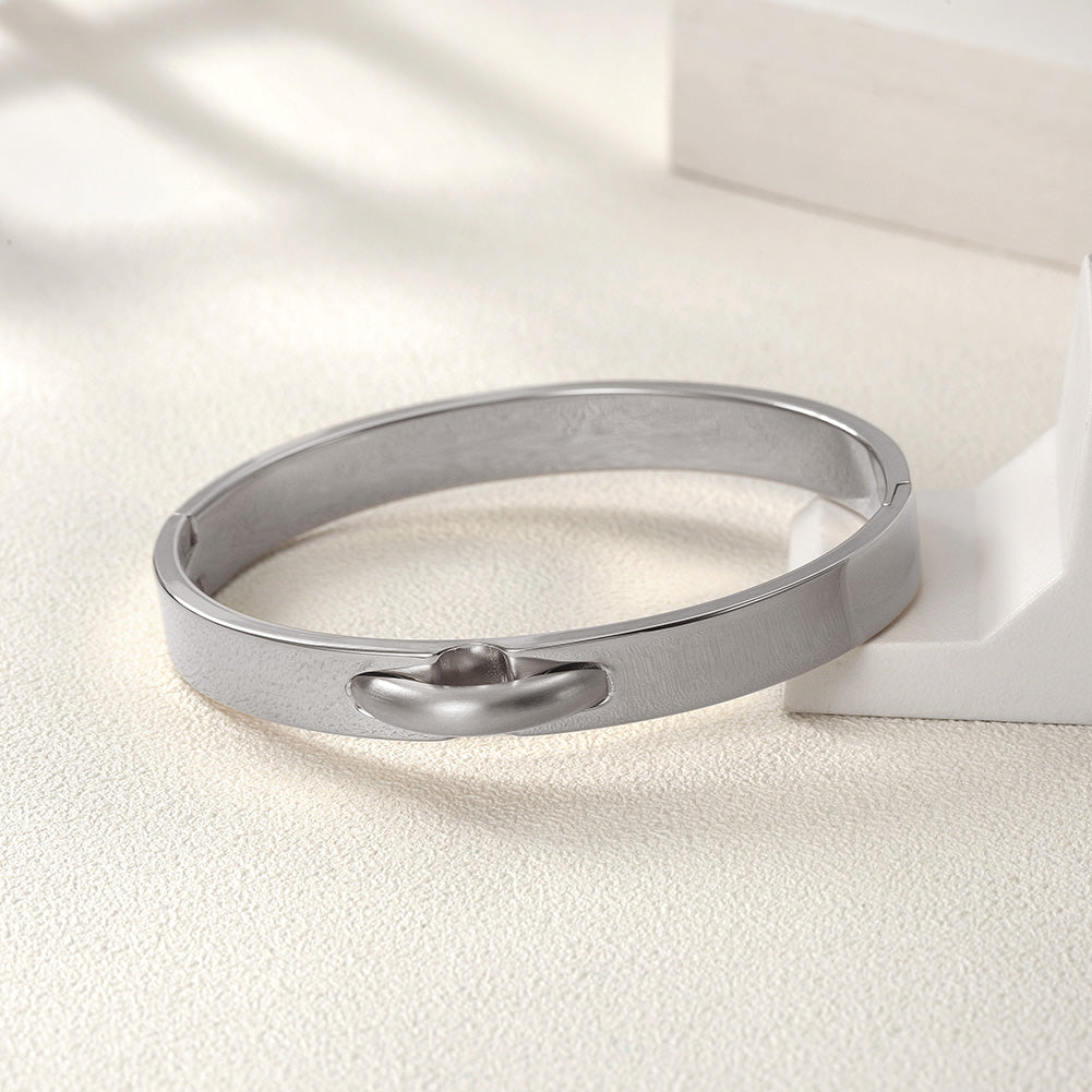 Stainless Steel Creative Smooth Bracelet-NSB1589ST