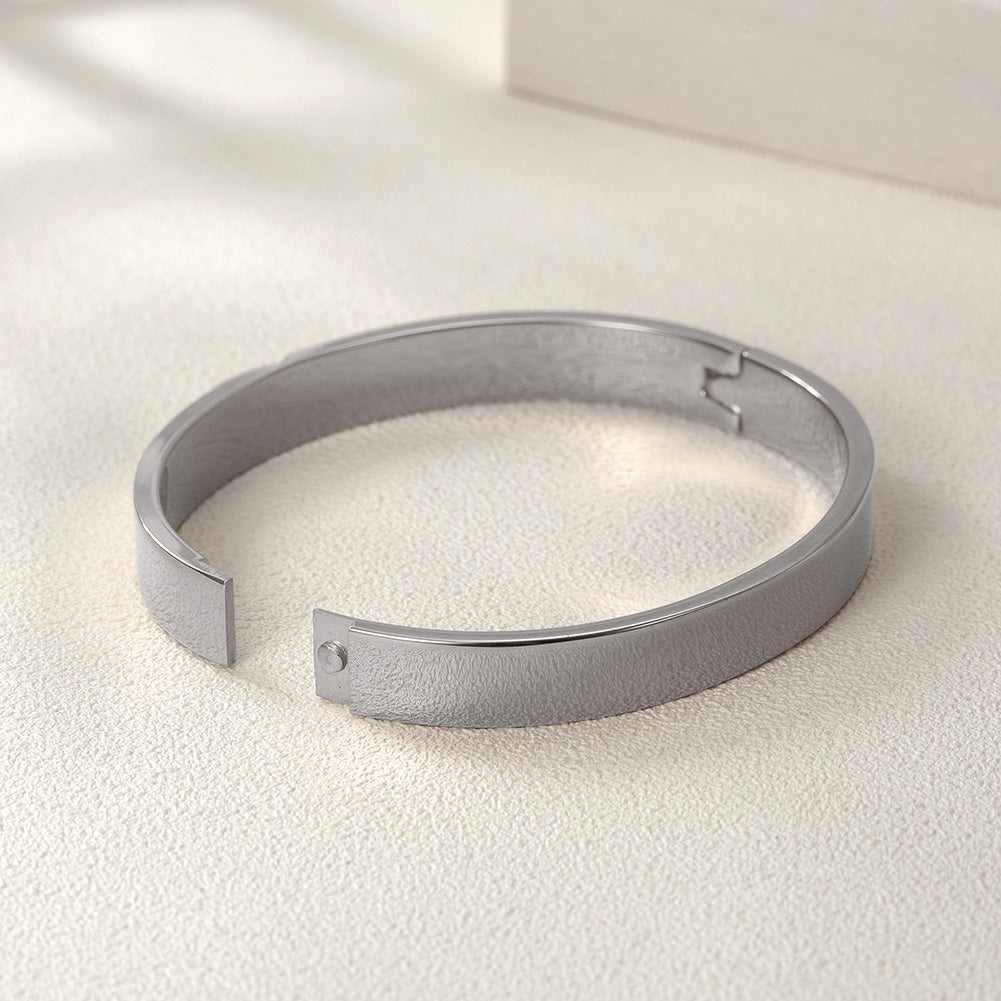 Stainless Steel Creative Smooth Bracelet-NSB1589ST