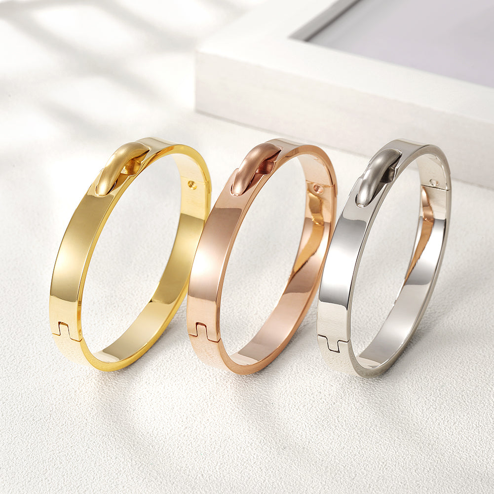 Stainless Steel Creative Smooth Bracelet-NSB1589ST