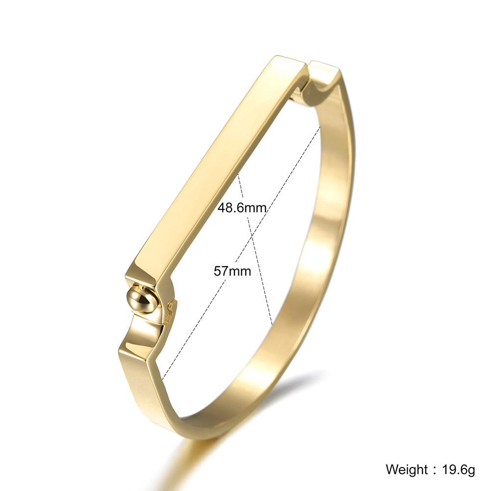 Irregular C-shaped bracelet-NSB1590ST