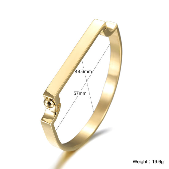 Irregular C-shaped bracelet-NSB1590ST
