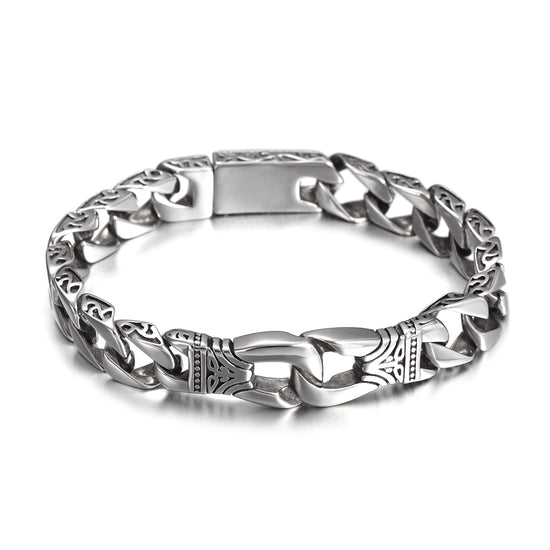 Silver hollow bracelet-NSB1595ST