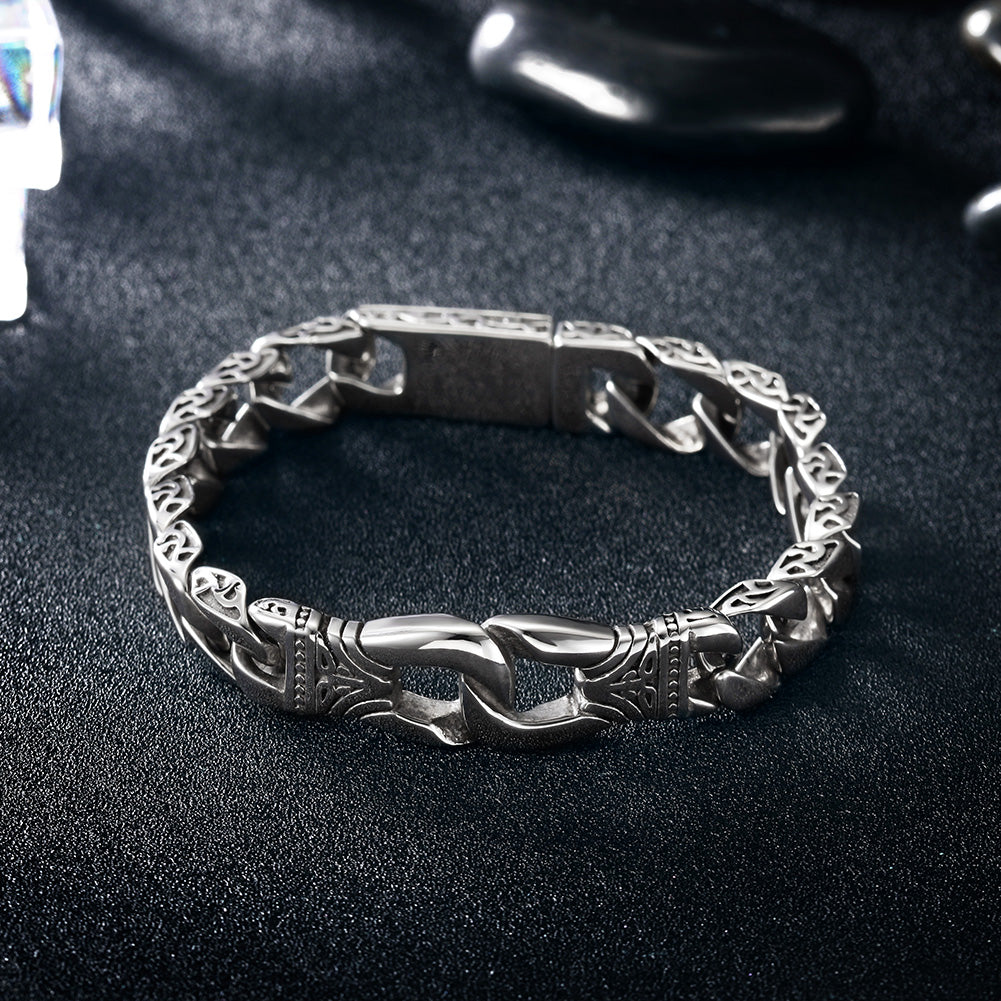 Silver hollow bracelet-NSB1595ST