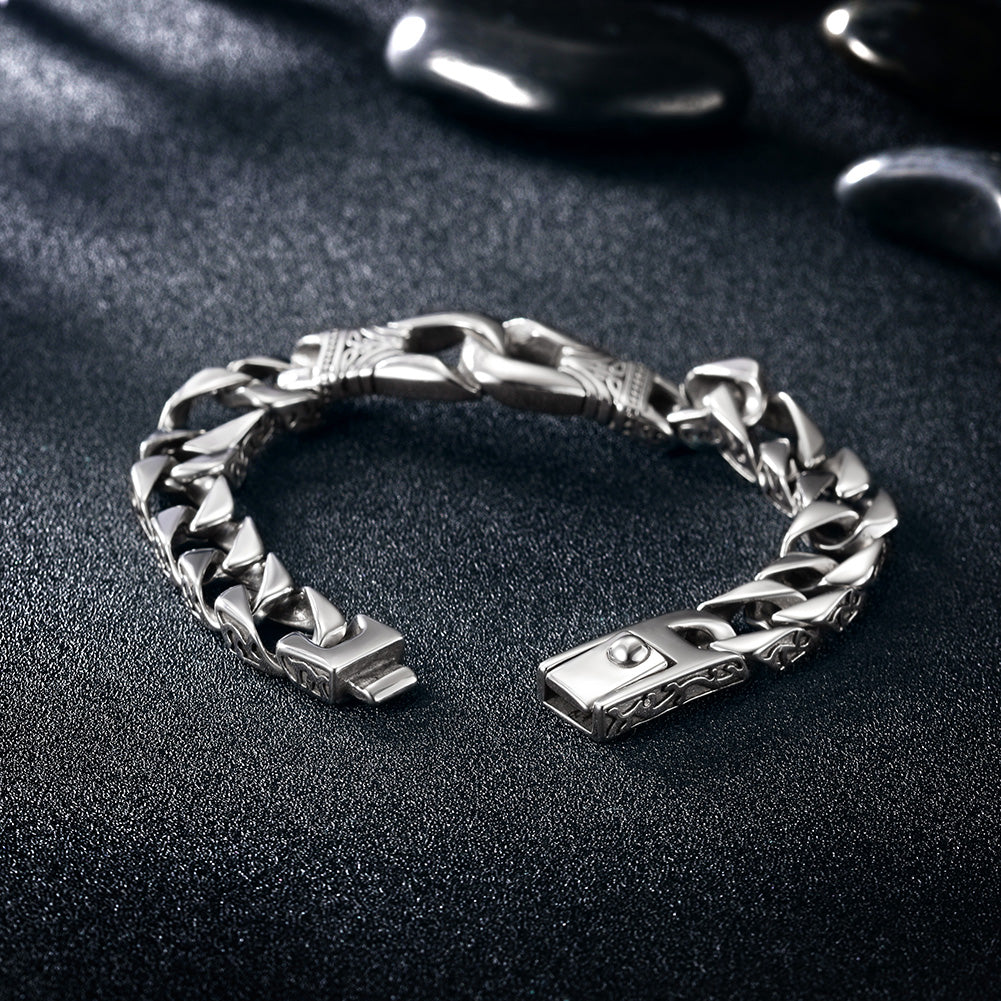 Silver hollow bracelet-NSB1595ST