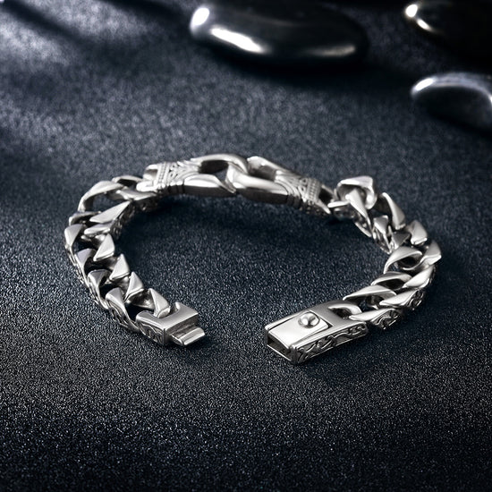 Silver hollow bracelet-NSB1595ST