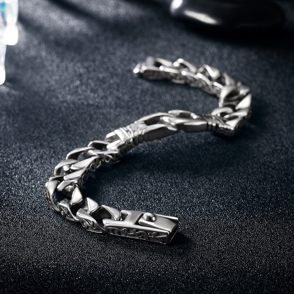 Silver hollow bracelet-NSB1595ST