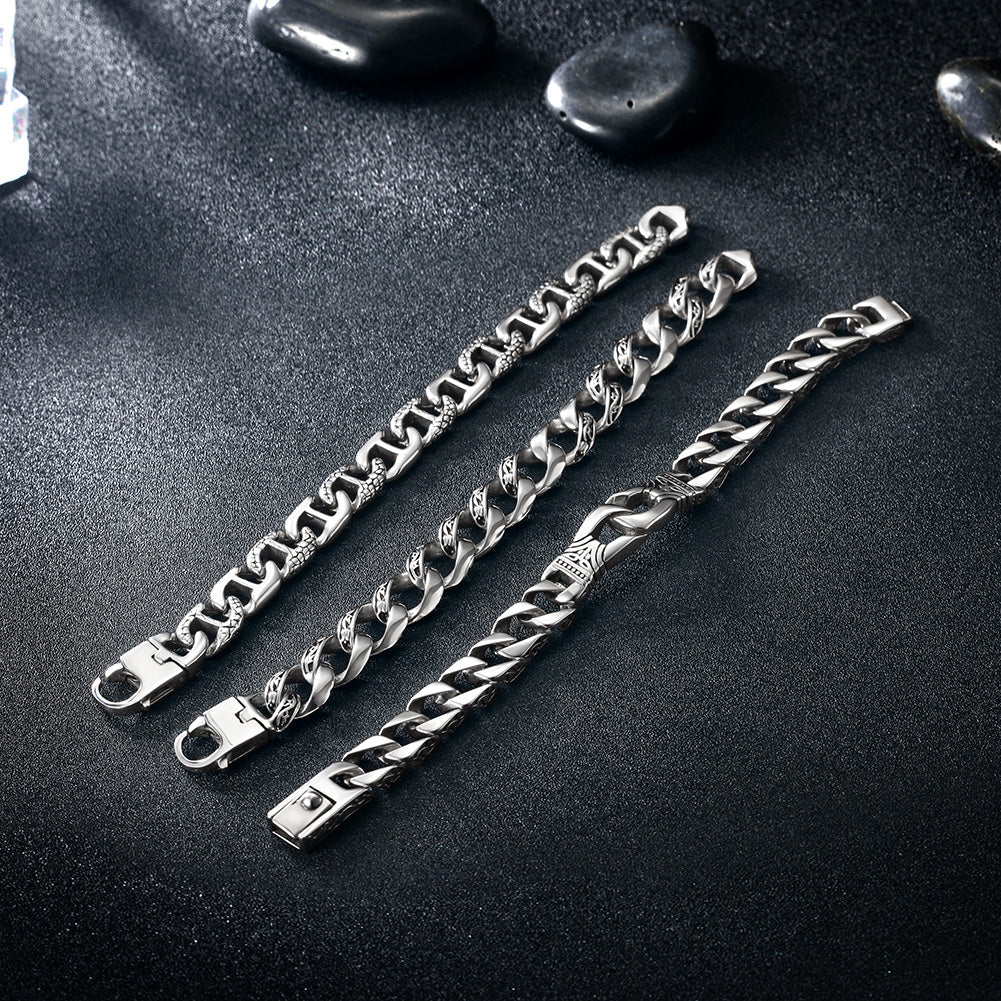 Silver hollow bracelet-NSB1595ST