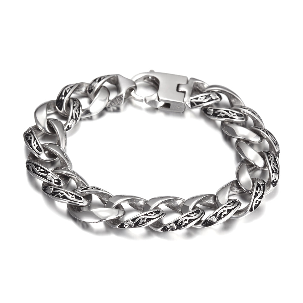 Silver hollow bracelet-NSB1597ST