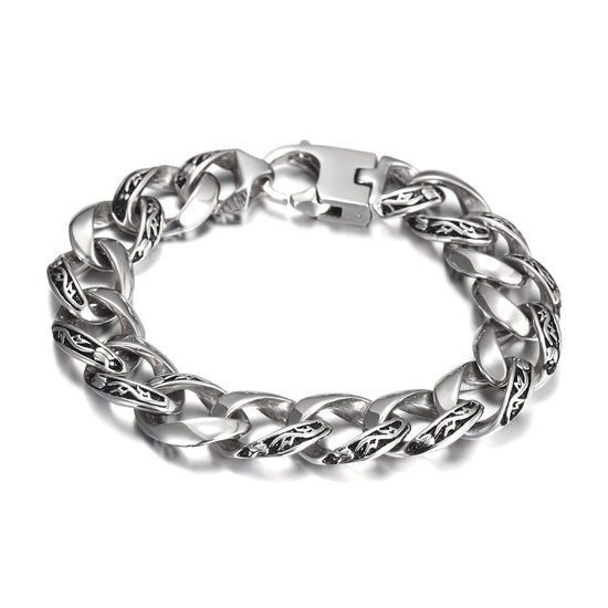 Silver hollow bracelet-NSB1597ST