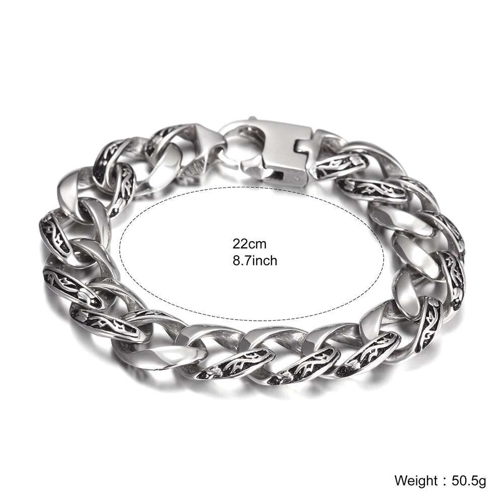 Silver hollow bracelet-NSB1597ST