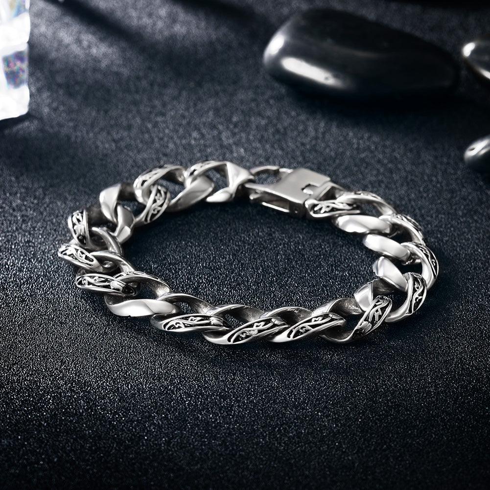 Silver hollow bracelet-NSB1597ST