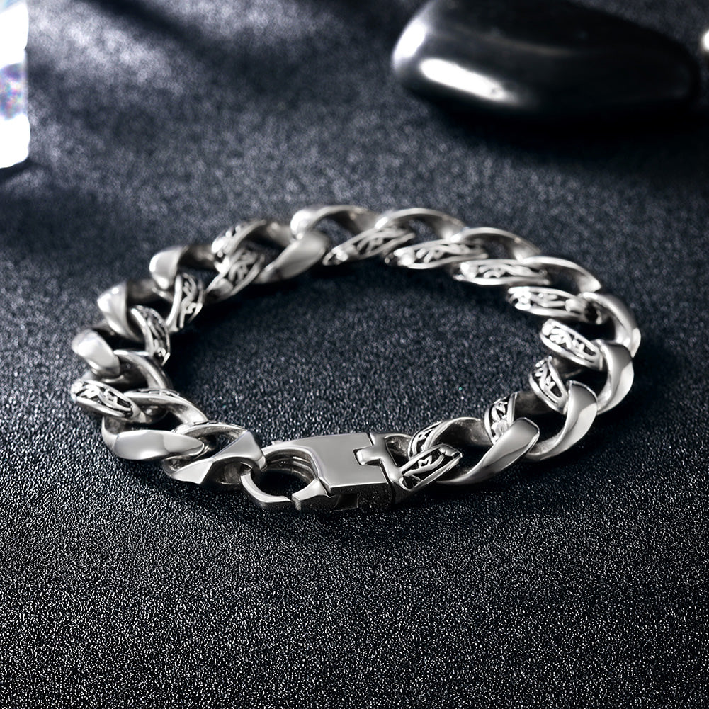 Silver hollow bracelet-NSB1597ST