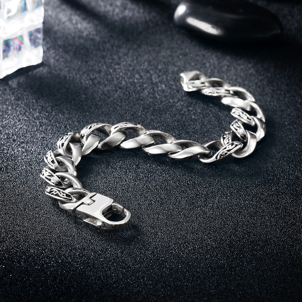 Silver hollow bracelet-NSB1597ST