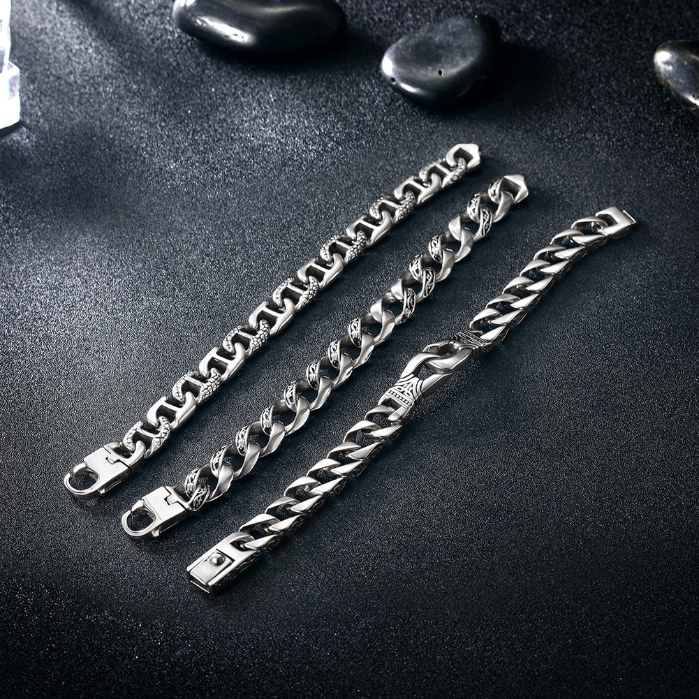 Silver hollow bracelet-NSB1597ST