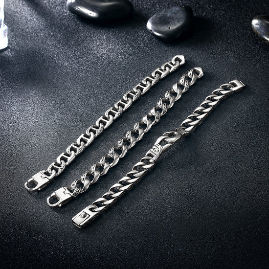 Silver hollow bracelet-NSB1597ST