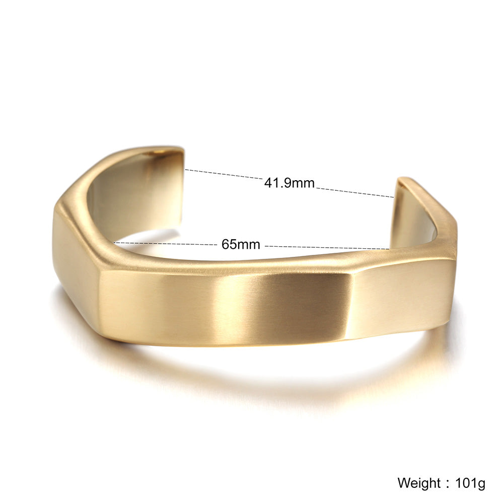 Twisted C-shaped bracelet-NSB1607ST