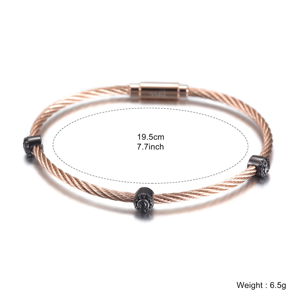 Stainless steel cable bracelet-NSB1610ST